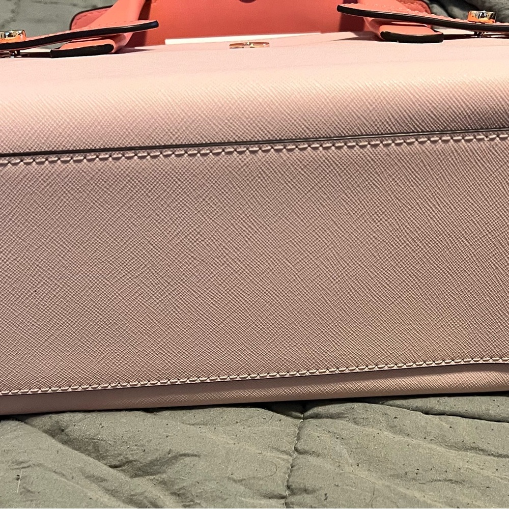 Michael Kors Carmen Medium Satchel - Pink and Tan - Picture 8 of 8